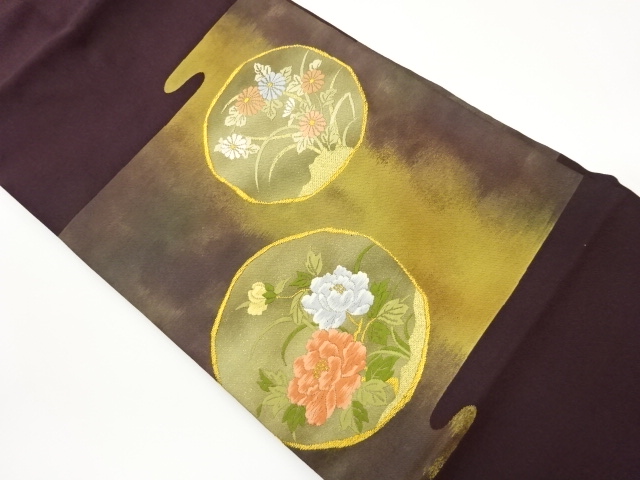 JAPANESE NAGOYA OBI / WOVEN EGASUMI PATTERN